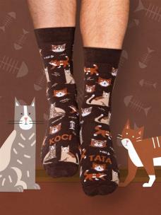 Skarpety długie Koci tata 41-46. Wydawca: Nadwyraz. Multiszop.pl Opakowanie Skarpety długie Koci tata 41-46