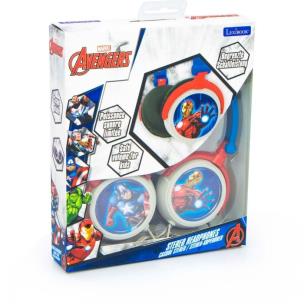 Składane słuchawki przewodowe stereo Avengers z głośnością bezpieczną dla dzieci Lexibook HP010AV. Wydawca: Lexibook. Multiszop.pl Opakowanie Składane słuchawki przewodowe stereo Avengers z głośnością bezpieczną dla dzieci Lexibook HP010AV