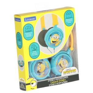 Składane słuchawki przewodowe stereo Minionki z głośnością bezpieczną dla dzieci Lexibook HP010DES. Wydawca: Lexibook. Multiszop.pl Opakowanie Składane słuchawki przewodowe stereo Minionki z głośnością bezpieczną dla dzieci Lexibook HP010DES