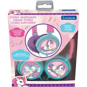 Składane słuchawki stereo przewodowe Jednorożec z zabezpieczeniem głośności dla dzieci Lexibook HP017UNI. Wydawca: Lexibook. Multiszop.pl Opakowanie Składane słuchawki stereo przewodowe Jednorożec z zabezpieczeniem głośności dla dzieci Lexibook HP017UNI