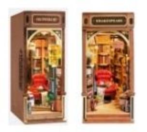 Opakowanie Składany Drewniany Model LED - Księgarnia