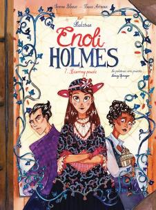 Śledztwa Enoli Holmes T.7 Czarny powóz. Autor: SERENA BLASCO, Lucie Arnoux, Maria Mosiewicz. Multiszop.pl Okładka książki Śledztwa Enoli Holmes T.7 Czarny powóz