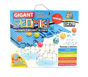 Słomki konstrukcyjne Gigant 278 elementów. Wydawca: Pro Kids. Multiszop.pl Opakowanie Słomki konstrukcyjne Gigant 278 elementów