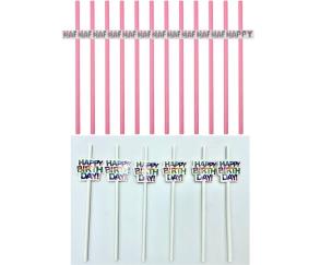 Opakowanie Słomki papierowe B-Day 12szt