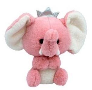 Opakowanie Słoń Leon różowy 23cm