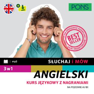 Słuchaj i mów. Angielski A1/B1 3w1 w.2. Autor:   Praca zbiorowa. Multiszop.pl Okładka książki Słuchaj i mów. Angielski A1/B1 3w1 w.2