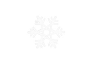 Opakowanie Śnieżynka biała dekoracja drewniana 4cm 12szt