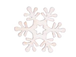 Opakowanie Śnieżynka naturalna dekoracja drewniana 4cm 12szt