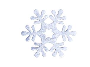 Opakowanie Śnieżynka srebrna dekoracja drewniana 4cm 12szt