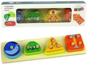 Opakowanie Sorter Zwierzęta drewniane klocki układanka wieża