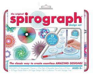 Spirograph Zestaw w puszce. Wydawca: Playmonster. Multiszop.pl Opakowanie Spirograph Zestaw w puszce