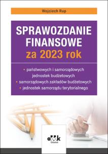 Okładka książki Sprawozdanie finansowe za 2023 rok państwowych i samorządowych jednostek budżetowych, samorządowych
