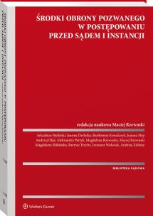 Okładka książki Środki obrony pozwanego w postępowaniu przed sądem I instancji