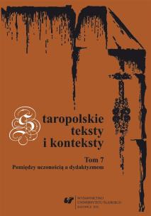 Okładka książki Staropolskie teksty i konteksty T.7