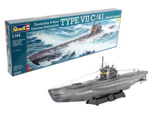 Statek 1:144 German Submarine TYPE VII C/41e. Wydawca: Revell. Multiszop.pl Opakowanie Statek 1:144 German Submarine TYPE VII C/41e