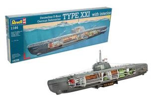 Statek 1:144 U-Boat typ XXI with interior. Wydawca: Revell. Multiszop.pl Opakowanie Statek 1:144 U-Boat typ XXI with interior
