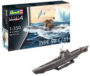 Statek 1:350 German Submarine Type VII C/41. Wydawca: Revell. Multiszop.pl Opakowanie Statek 1:350 German Submarine Type VII C/41