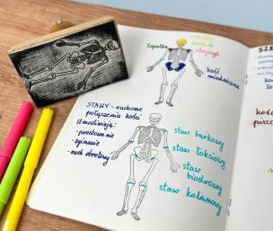 Opakowanie Stempel szkielet człowieka - przód