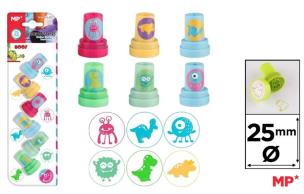 Opakowanie Stempelki dla dzieci Dinozaury i stworki 6szt