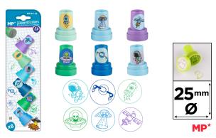 Stempelki dla dzieci Kosmos 6szt. Wydawca: MP Main Paper. Multiszop.pl Opakowanie Stempelki dla dzieci Kosmos 6szt