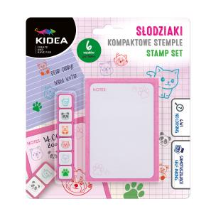 Stemple kompaktowe słodziaki 6 kolorów Kidea. Wydawca: Derform. Multiszop.pl Opakowanie Stemple kompaktowe słodziaki 6 kolorów Kidea