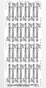 Opakowanie Stiker ażurowy 32szt zaproszenie złoty