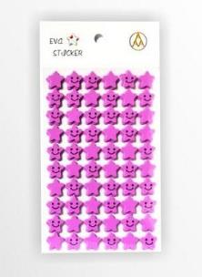 Opakowanie Stiker Gwiazdka piankowy liliowy