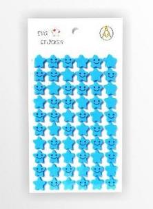 Opakowanie Stiker Gwiazdka piankowy niebieski