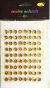 Opakowanie Stiker z kryształkami 10mm 72szt złoty