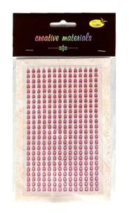 Opakowanie Stiker z kryształkami 4mm 336szt różowy