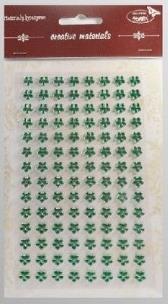 Opakowanie Stiker z kryształkami Kwiaty zielone 8mm 112szt