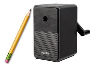 Opakowanie Strugaczka na korbkę z pojemnikiem czarna