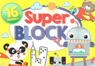 Okładka książki Super block boy + 16 naklejek