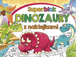 Okładka książki Superblok z naklejkami Dinozaury