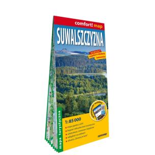 Okładka książki Suwalszczyzna laminowana mapa turystyczna 1:85 000