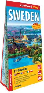 Okładka książki Sweden - road map 1:1 000 000 lam w.2024