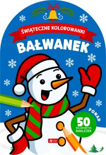 Świąteczne kolorowanki. Bałwanek. Autor: Opracowanie zbiorowe. Multiszop.pl Okładka książki Świąteczne kolorowanki. Bałwanek
