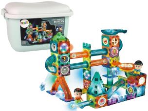 Opakowanie Świecąca zjeżdżalnia dla kulek. Klocki magnetyczne