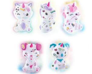 Świecące dekorożce DIY Unicorn rainbow mix. Wydawca: EPEE. Multiszop.pl Opakowanie Świecące dekorożce DIY Unicorn rainbow mix