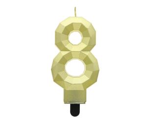 Opakowanie Świeczka Cyfra 8 Diament 7.6cm
