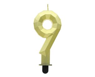Opakowanie Świeczka Cyfra 9 Diament 7.6cm