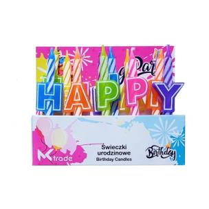 Opakowanie Świeczki urodzinowe kolorowe Happy Birthday
