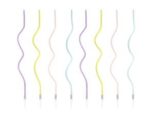 Opakowanie Świeczki urodzinowe zakręcone 14cm 8szt