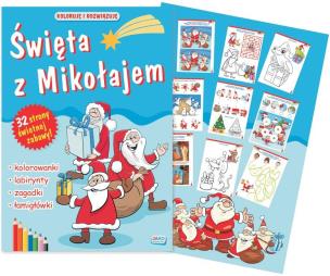 Święta z Mikołajem. Autor:   Praca zbiorowa. Multiszop.pl Okładka książki Święta z Mikołajem