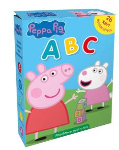 Świnka Peppa. ABC. Karty edukacyjne w pudełku. Autor: Monika Kiersnowska. Multiszop.pl Okładka książki Świnka Peppa. ABC. Karty edukacyjne w pudełku