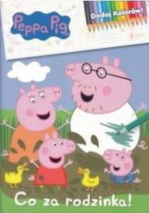 Opakowanie Świnka Peppa. Dodaj kolorów. Co za rodzinka!