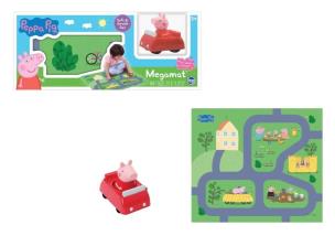 Świnka Peppa pojazd Peppy i mega mata 80x70cm. Wydawca: Pro Kids. Multiszop.pl Opakowanie Świnka Peppa pojazd Peppy i mega mata 80x70cm
