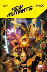 Świt X. New Mutants. Autor: Jonathan Hickman, Rod Reis, Nika Sztorc. Multiszop.pl Okładka książki Świt X. New Mutants
