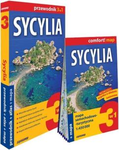 Sycylia 3w1 przewodnik+atlas+mapa. Autor:   Praca zbiorowa. Multiszop.pl Okładka książki Sycylia 3w1 przewodnik+atlas+mapa
