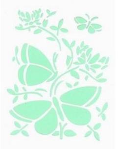 Opakowanie Szablon Silhouette Trzy motyle